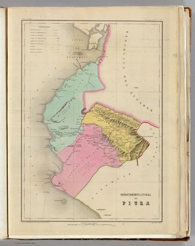 Mappa di PIURA da Mariano Felipe Paz Soldan